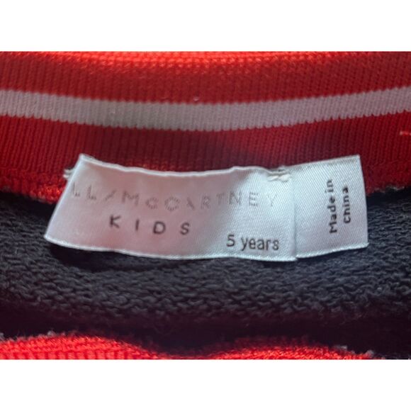 Stella McCartney Black Red Pullover Sweatshirt Sweater Top  Kids Size 5 - Picture 3 of 5